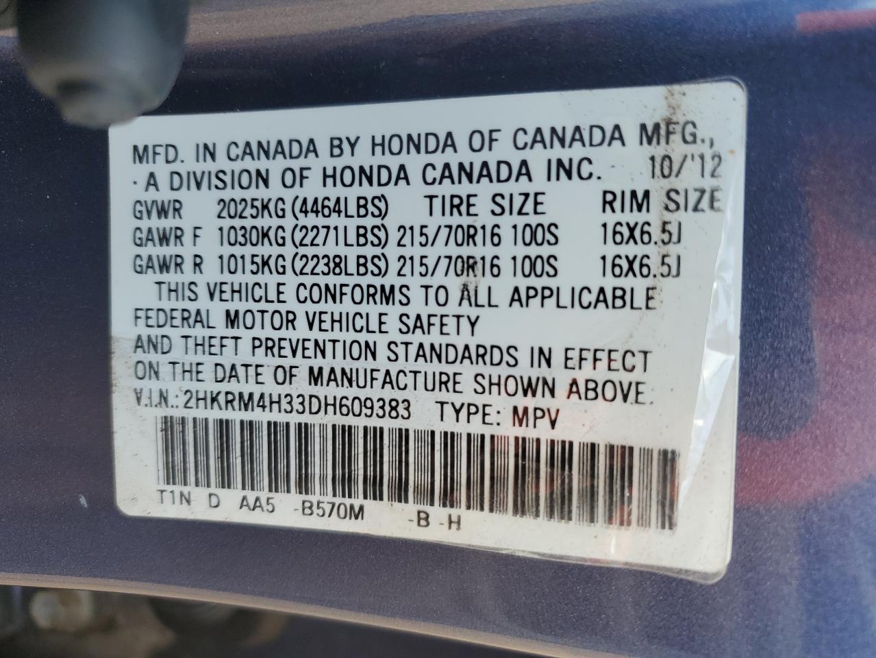 2013 HONDA CR-V