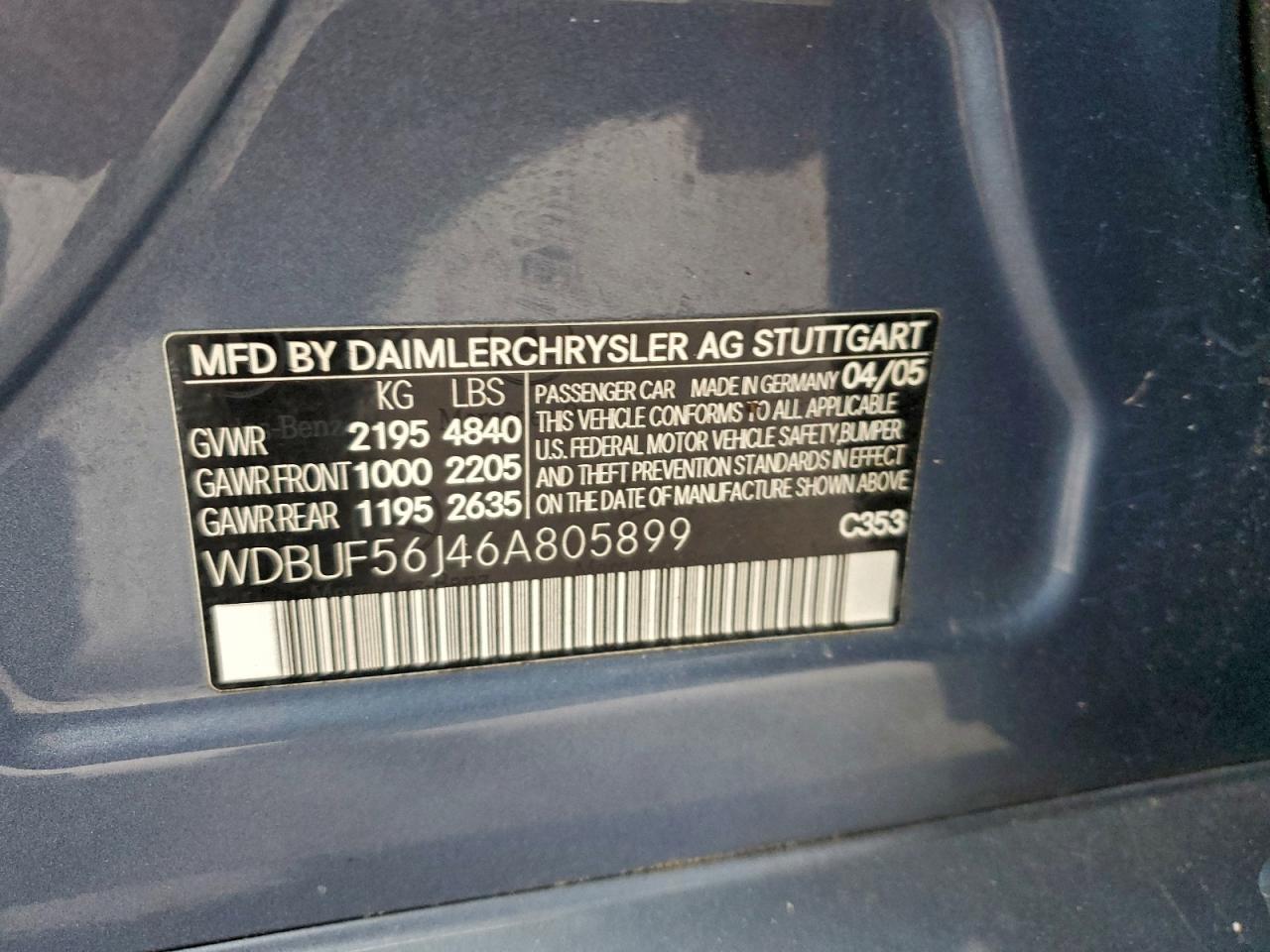 2006 MERCEDES-BENZ E-Class