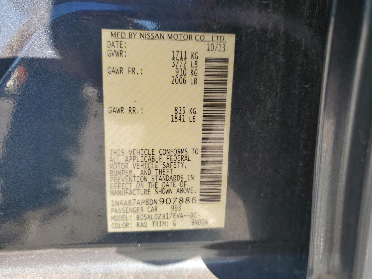 2013 NISSAN SENTRA