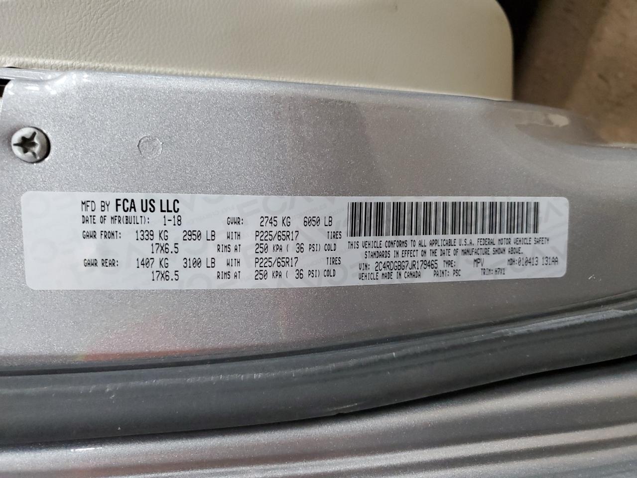 2018 DODGE GRAND CARAVAN
