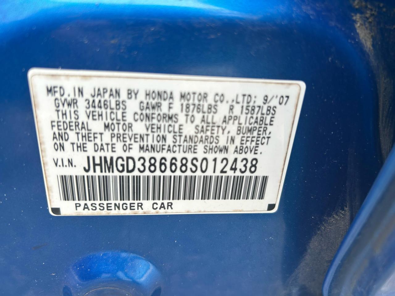 2008 HONDA FIT