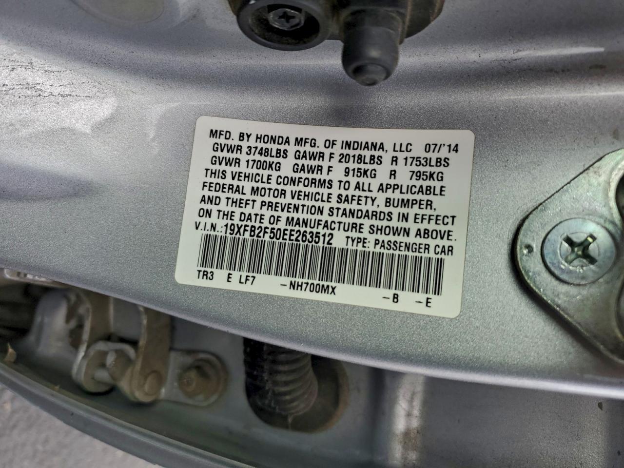 2014 HONDA CIVIC
