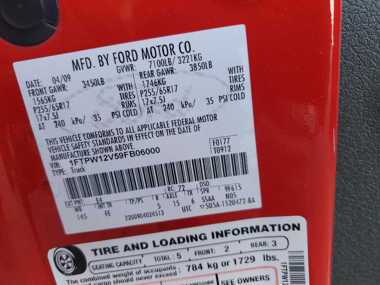 2009 FORD F-150