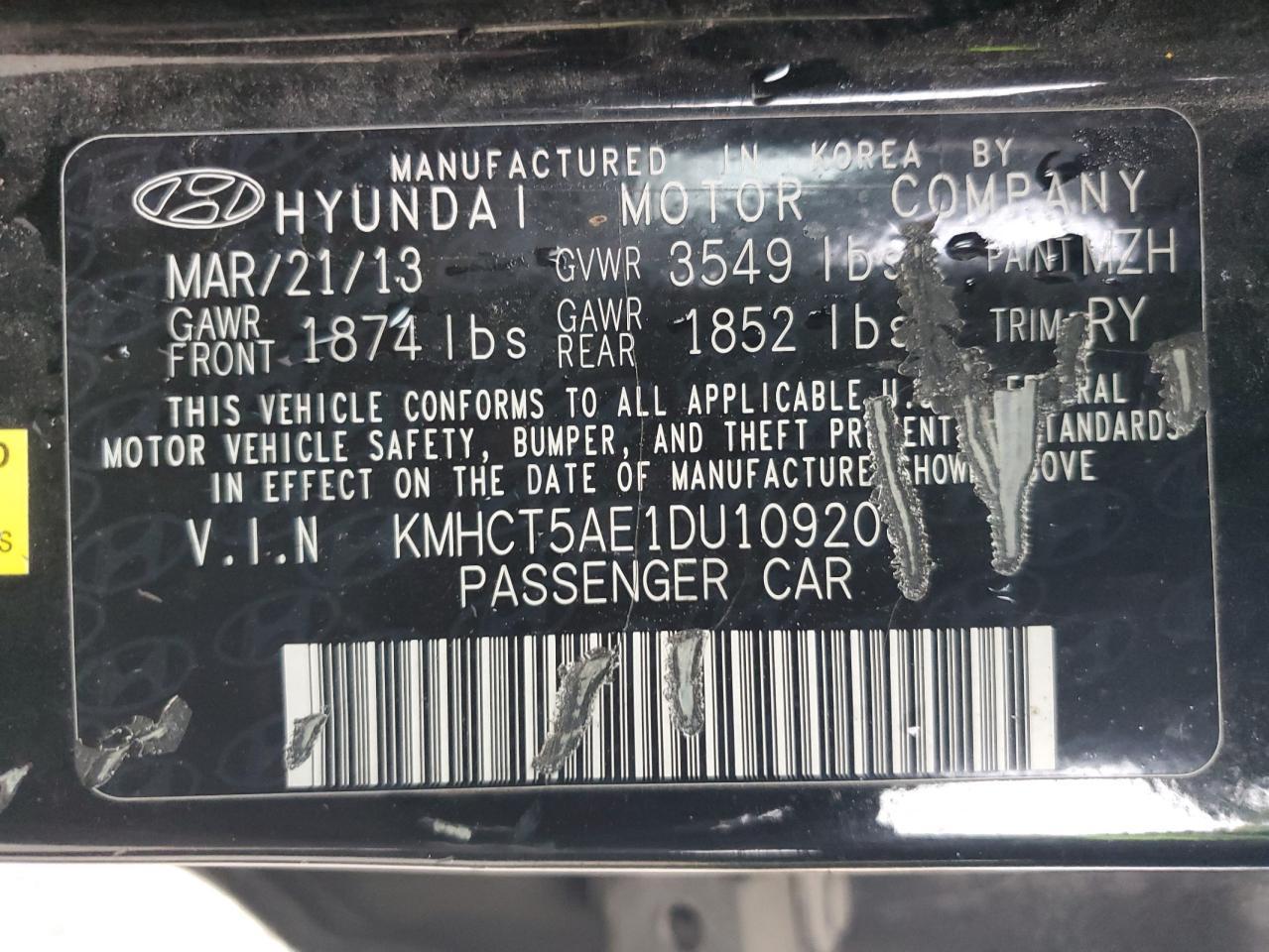 2013 HYUNDAI ACCENT