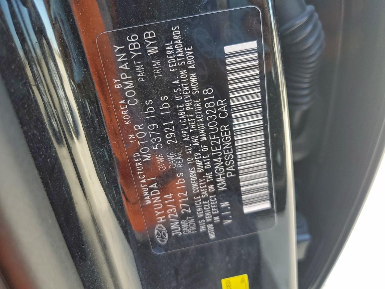 2015 HYUNDAI GENESIS