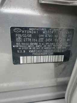 2008 HYUNDAI Azera