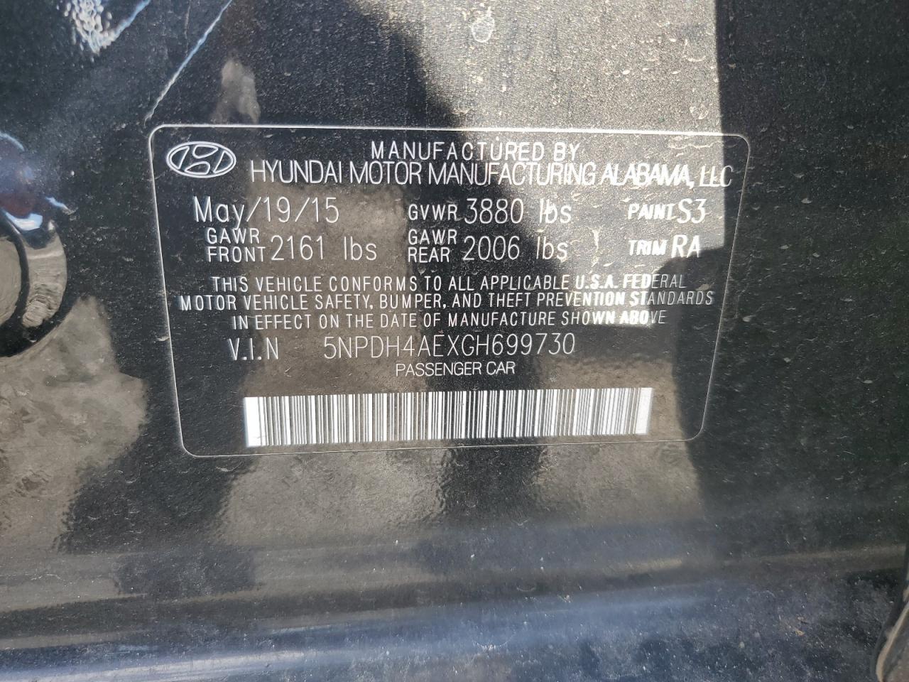 2016 HYUNDAI ELANTRA