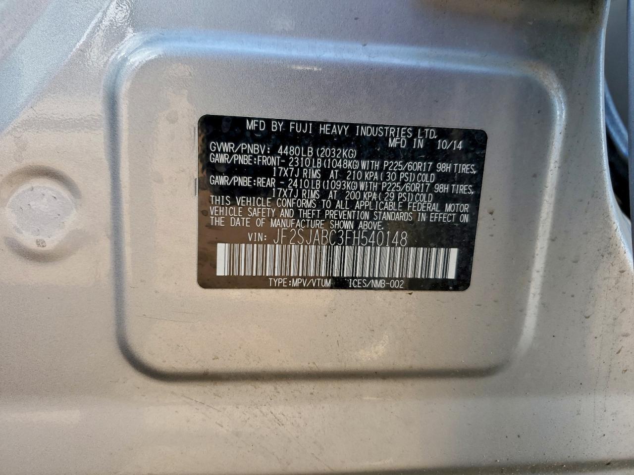 2015 SUBARU FORESTER