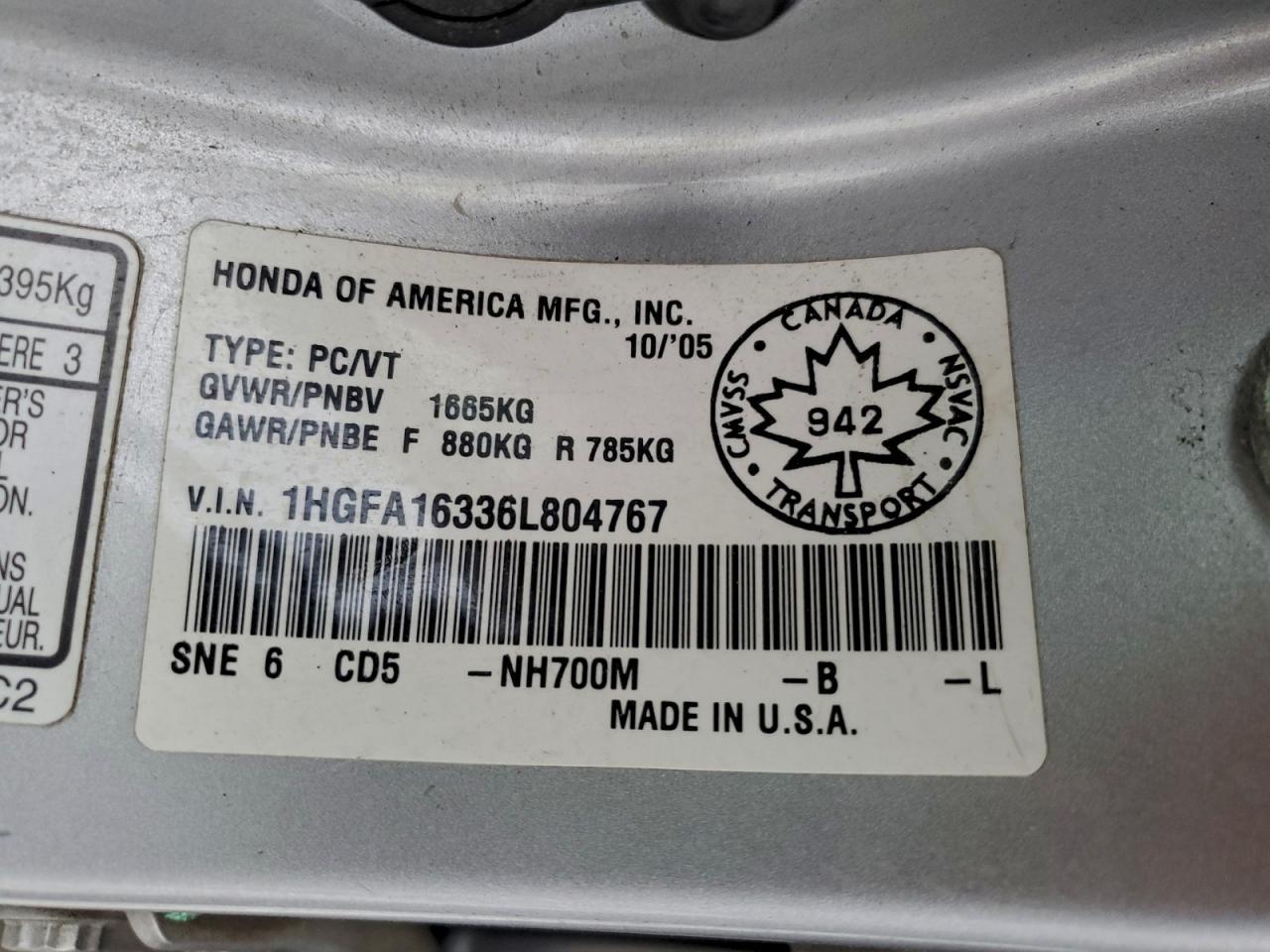 2006 HONDA CIVIC