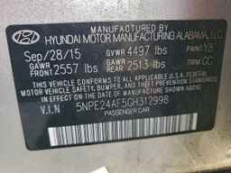 2016 HYUNDAI SONATA
