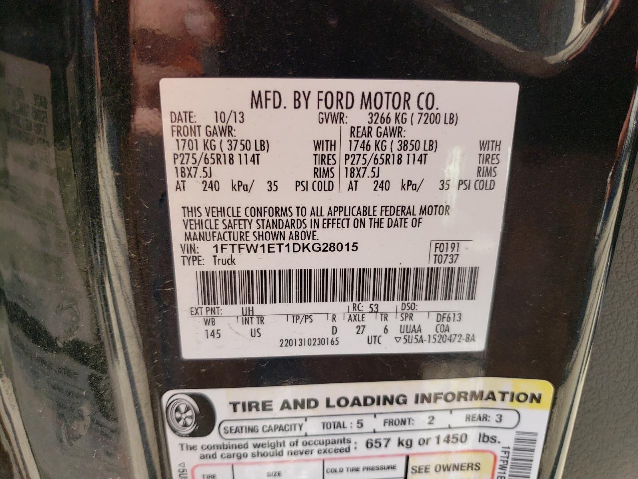 2013 FORD F-150