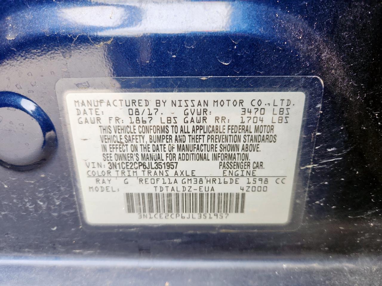 2018 NISSAN Versa Note