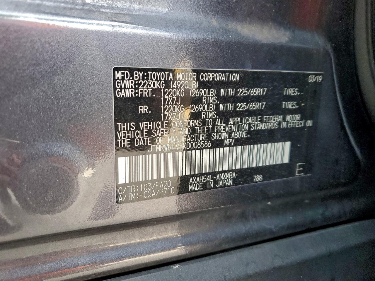 2019 TOYOTA RAV4