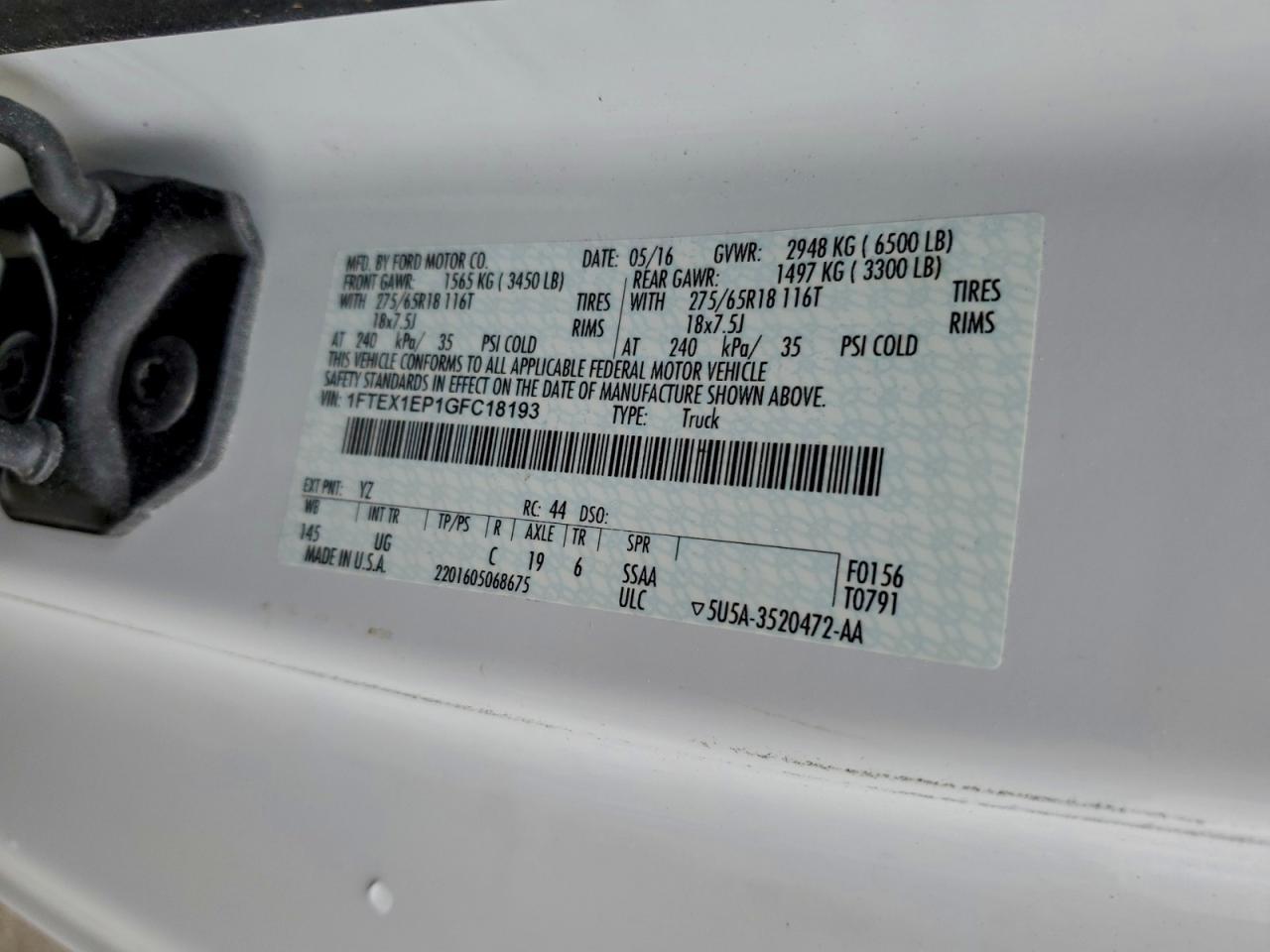 2016 FORD F-150