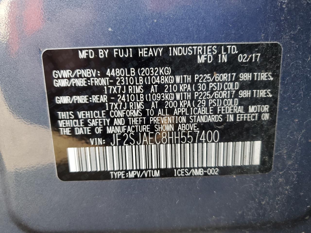 2017 SUBARU FORESTER
