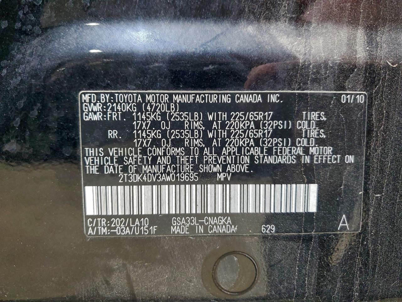 2010 TOYOTA RAV4