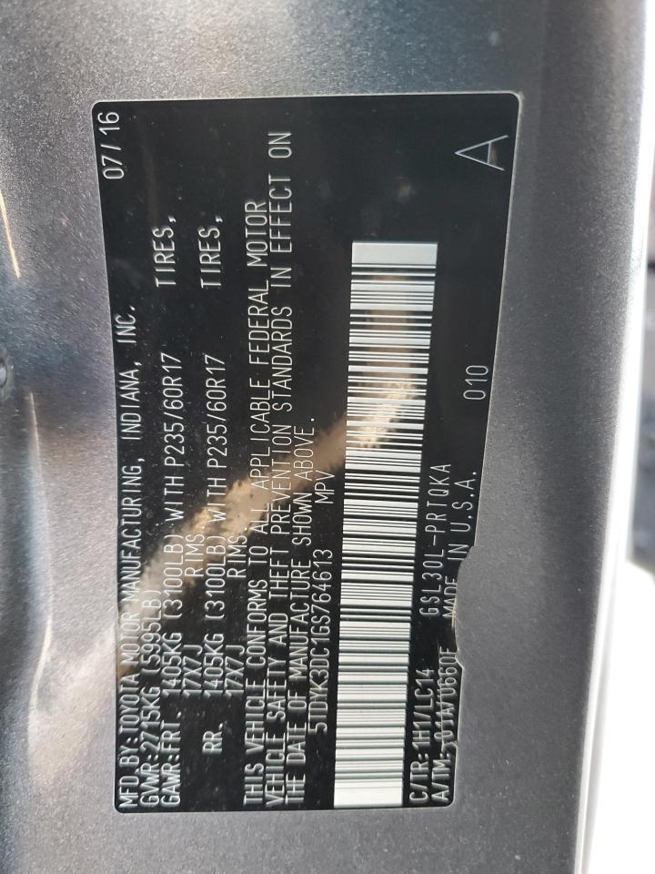 2016 TOYOTA SIENNA