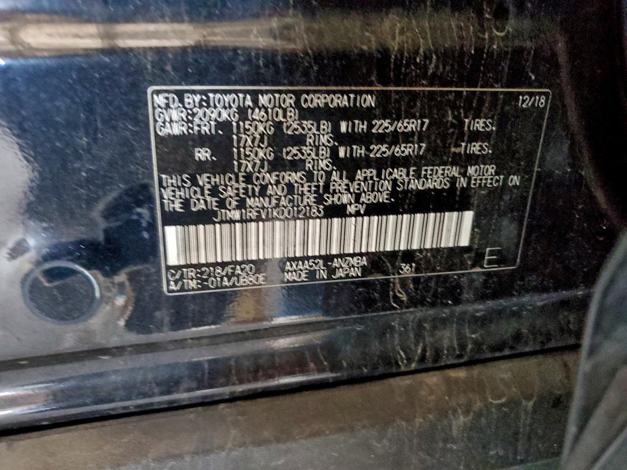 2019 TOYOTA RAV4