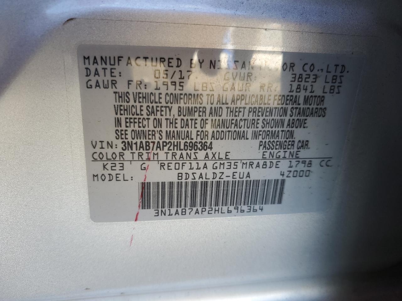 2017 NISSAN SENTRA