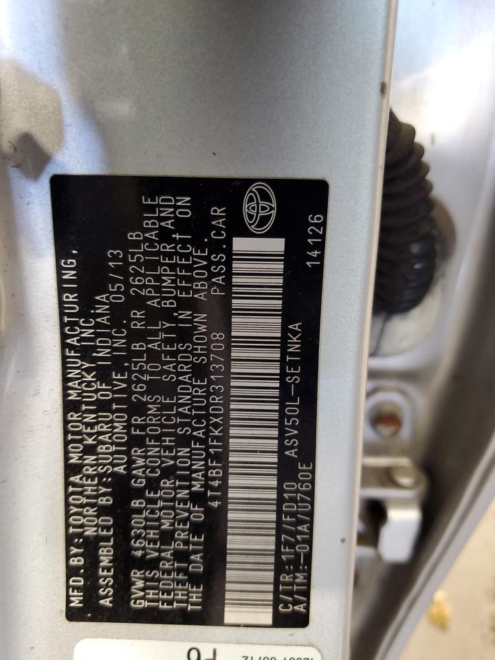 2013 TOYOTA CAMRY