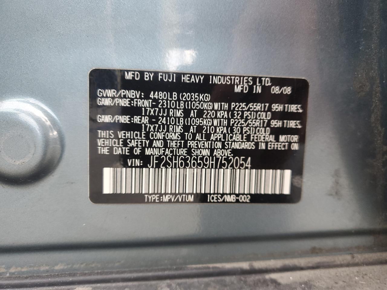 2009 SUBARU FORESTER