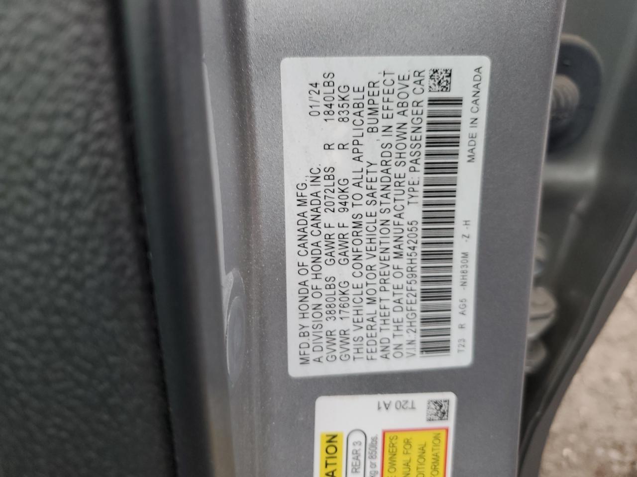 2024 HONDA CIVIC