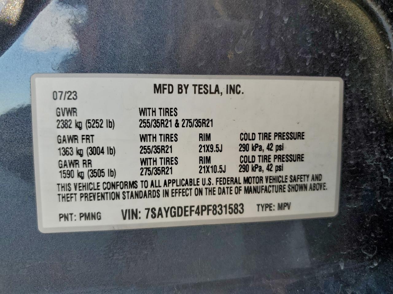 2023 TESLA MODEL Y