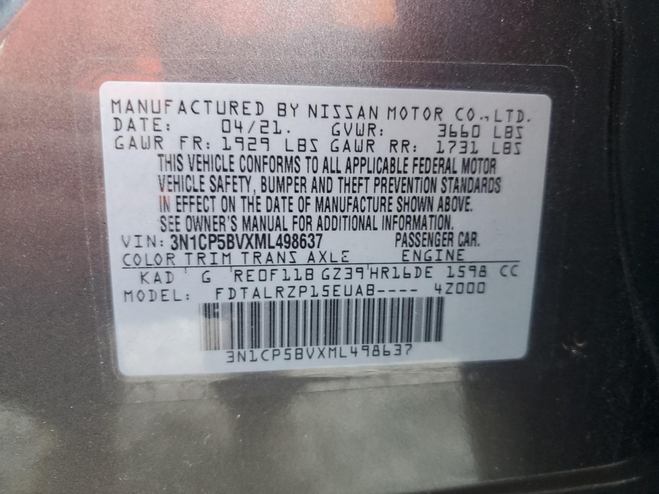 2021 NISSAN KICKS