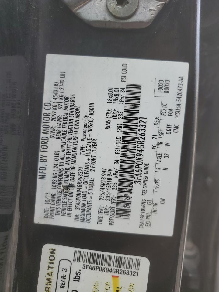 2016 FORD FUSION