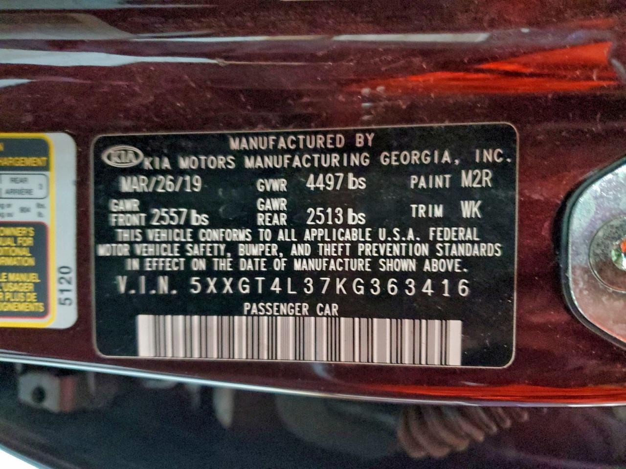 2019 KIA OPTIMA