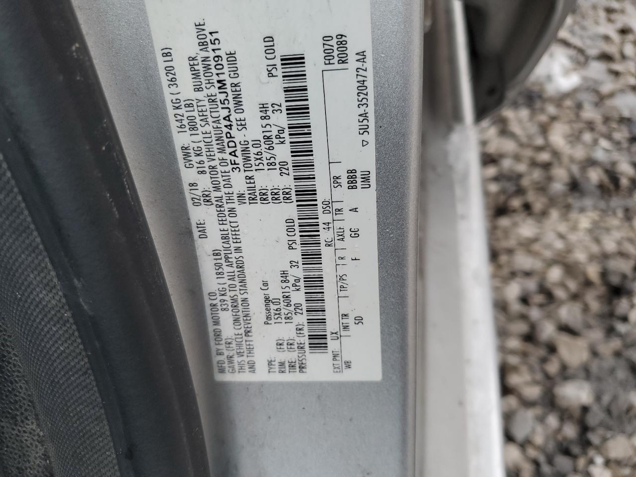 2018 FORD Fiesta