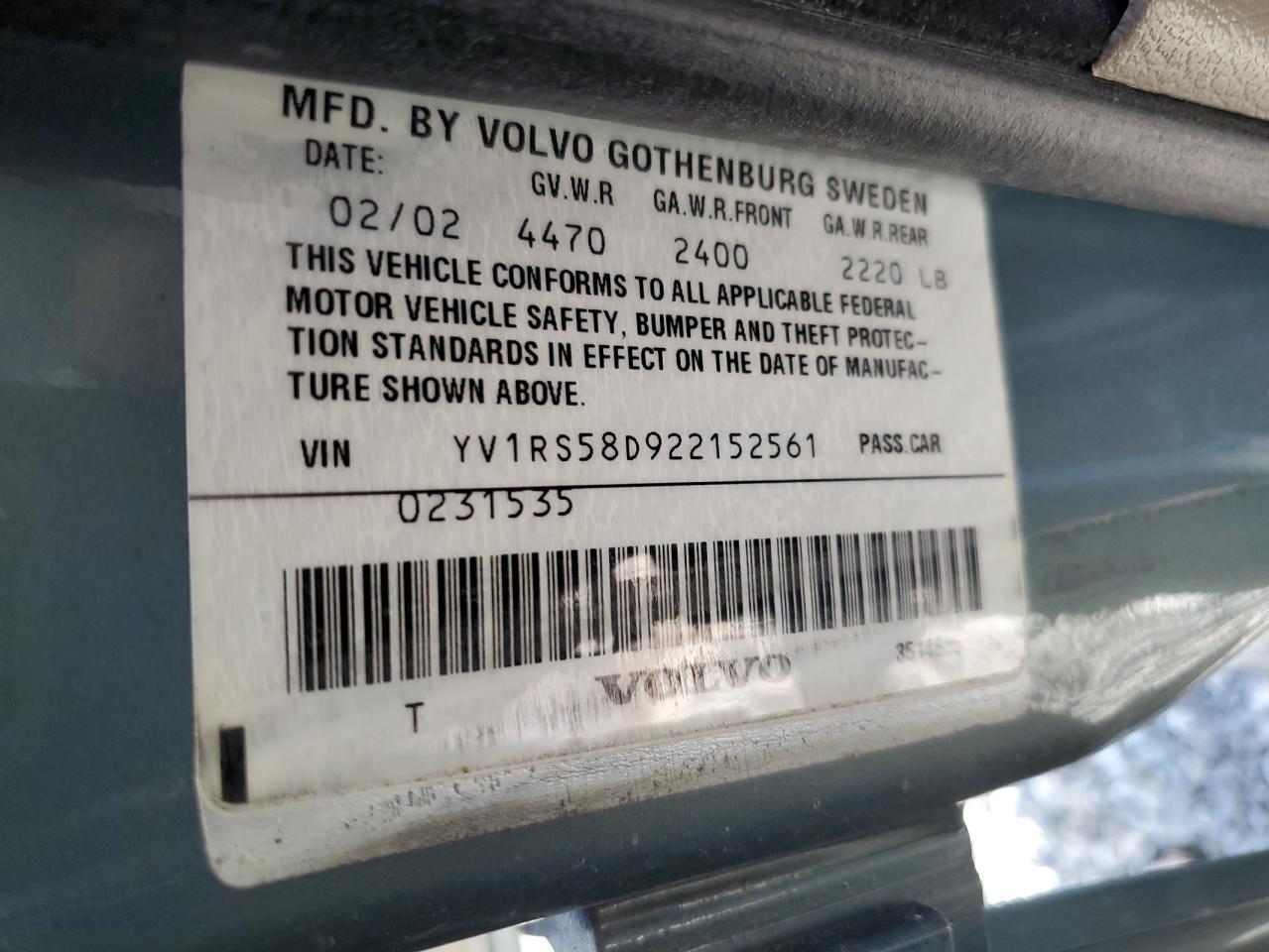 2002 VOLVO S60