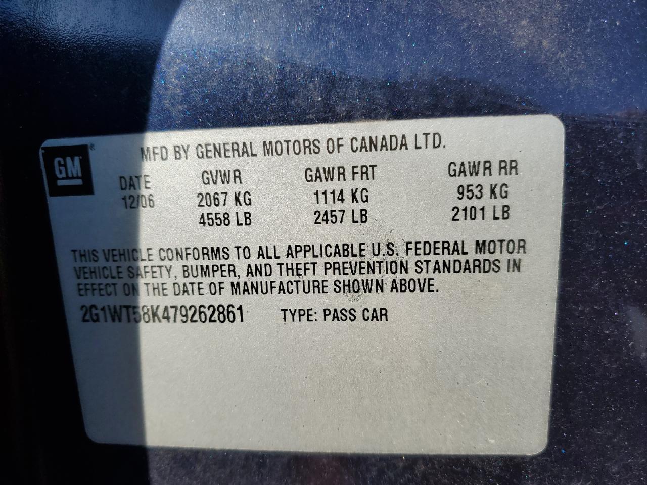 2007 CHEVROLET IMPALA