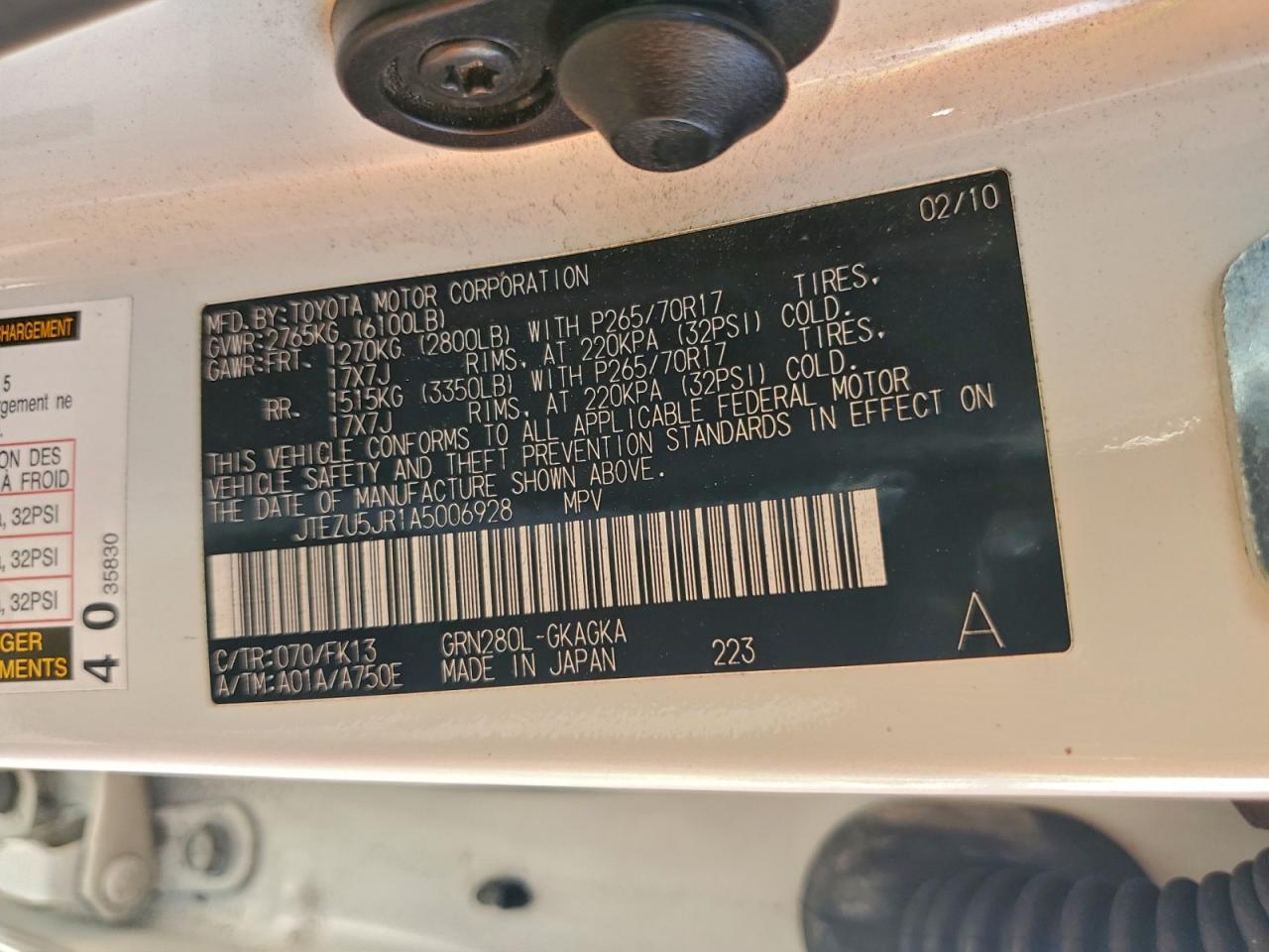 2010 TOYOTA 4Runner