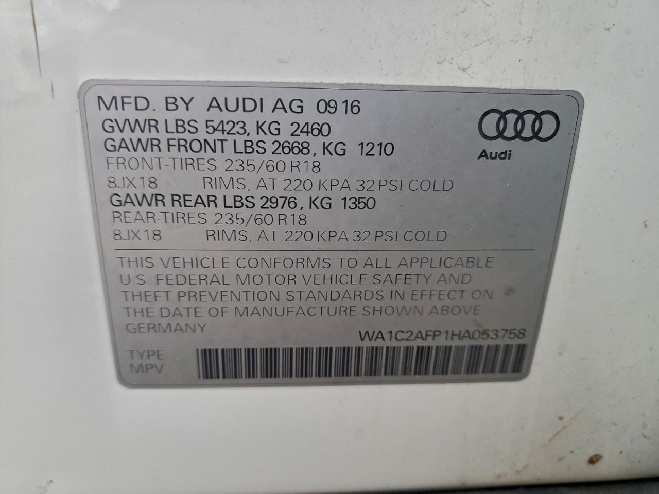 2017 AUDI Q5
