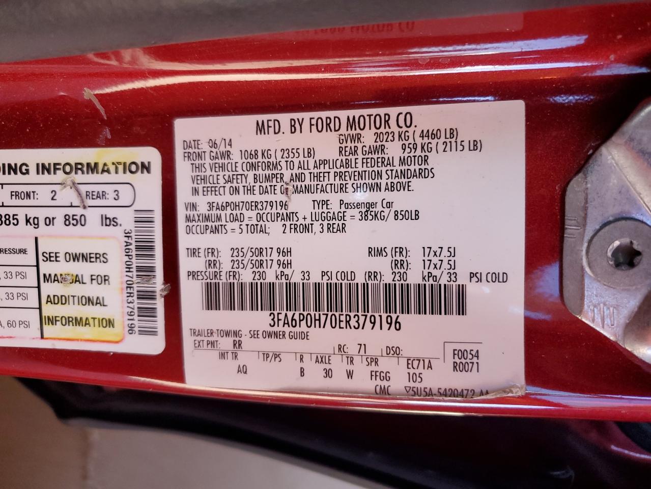2014 FORD FUSION