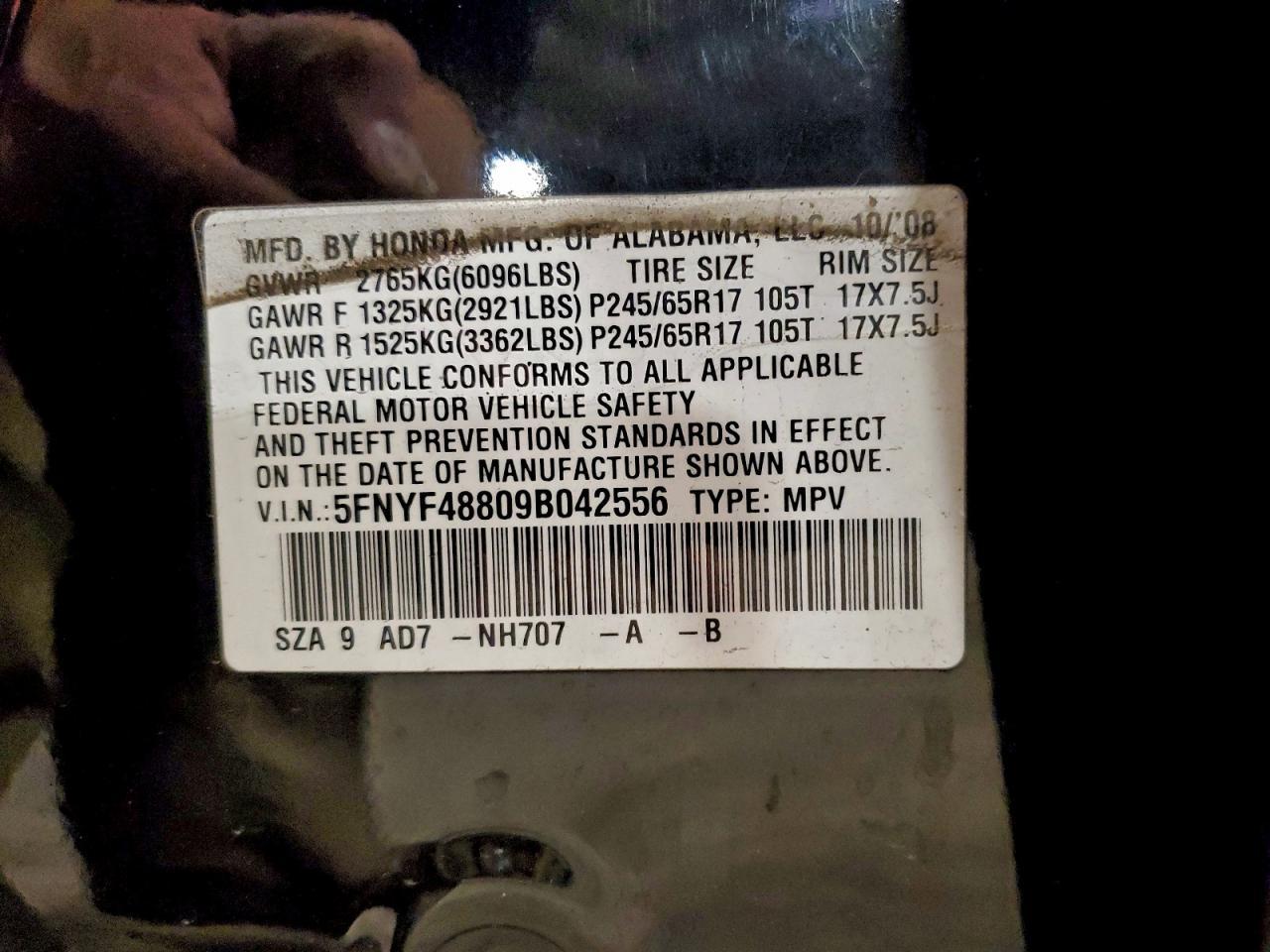 2009 HONDA PILOT