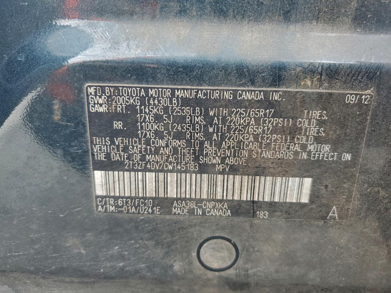 2012 TOYOTA RAV4