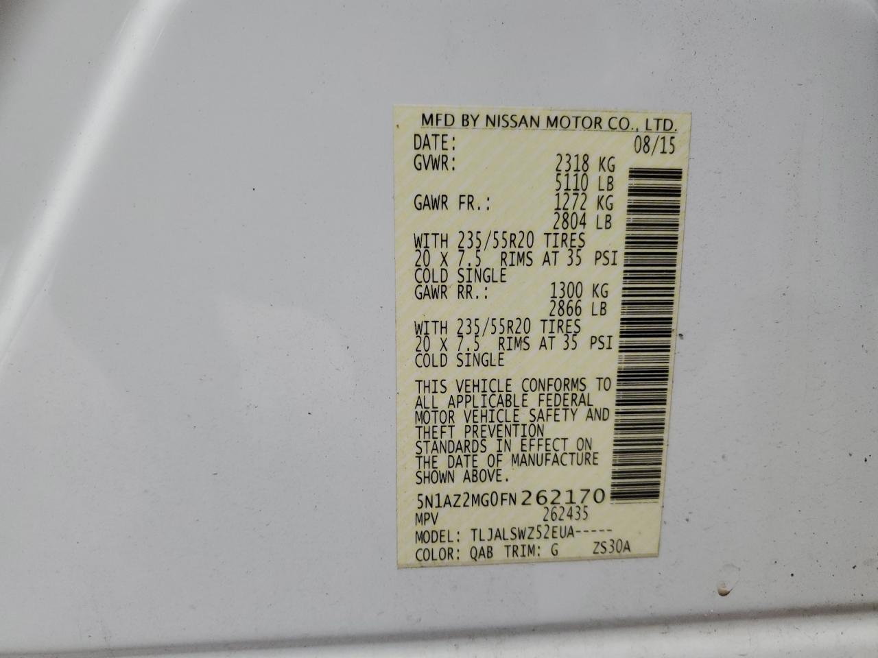 2015 NISSAN MURANO