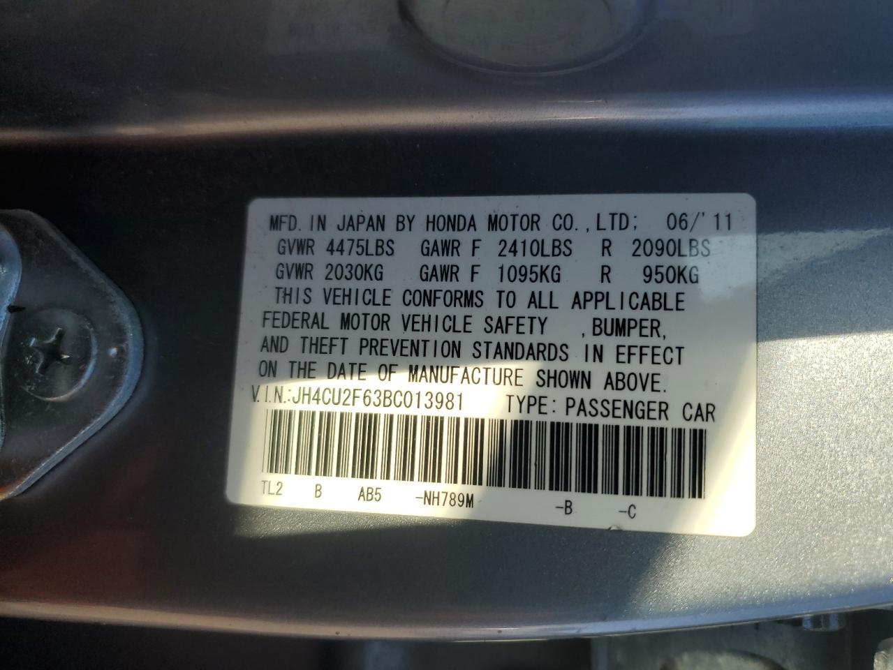 2011 ACURA TSX