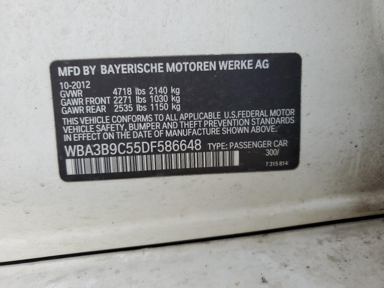 2013 BMW 3 SERIES
