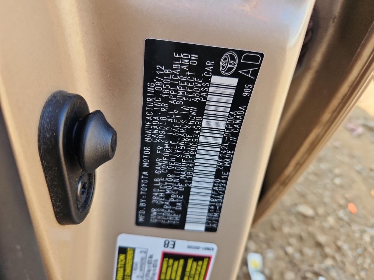 2013 TOYOTA COROLLA