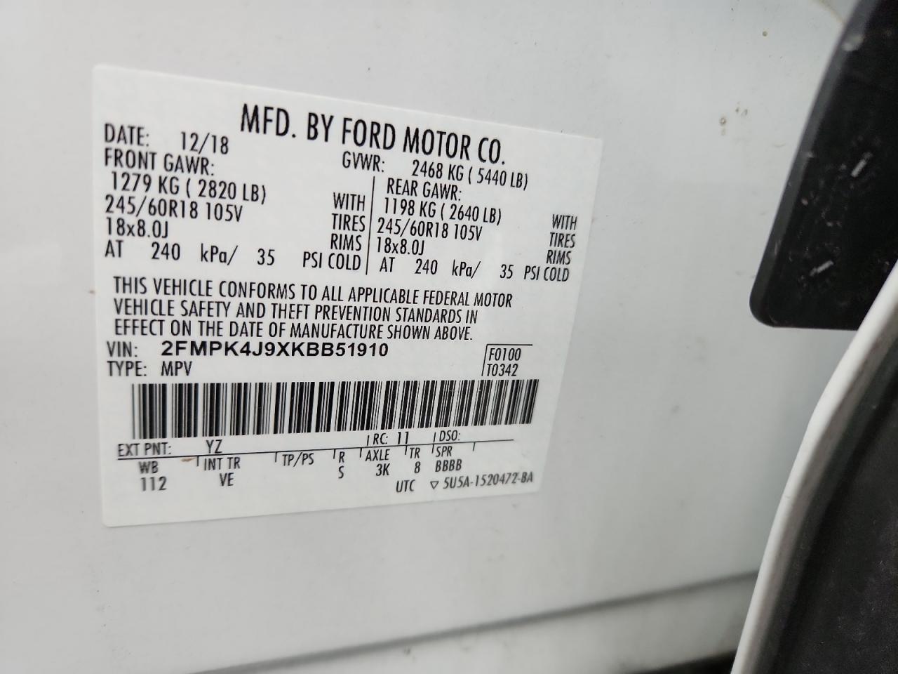 2019 FORD EDGE