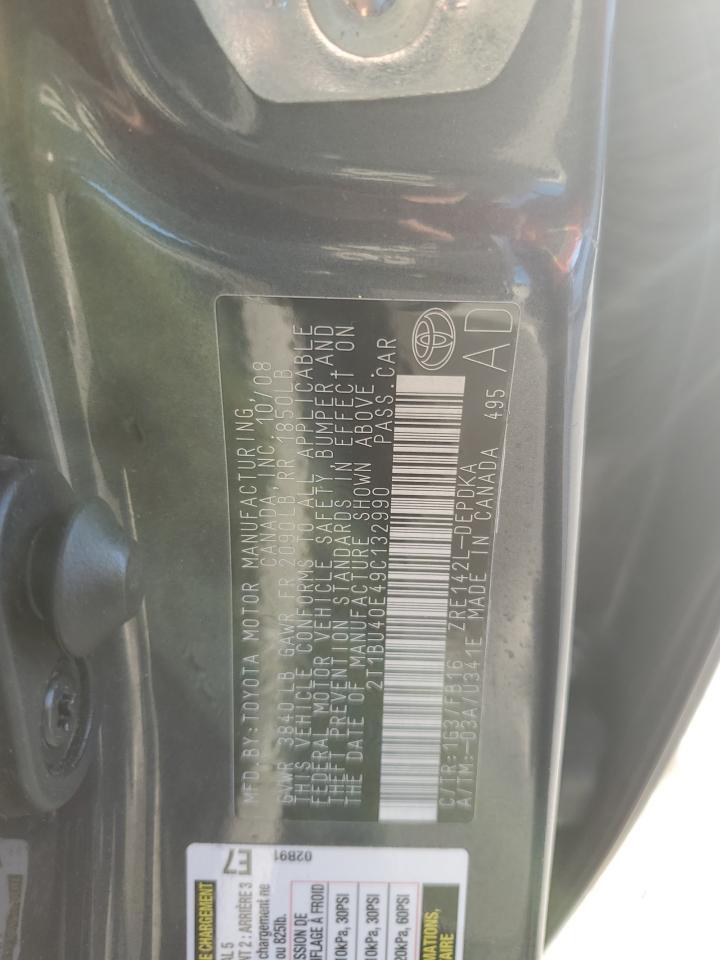 2009 TOYOTA COROLLA