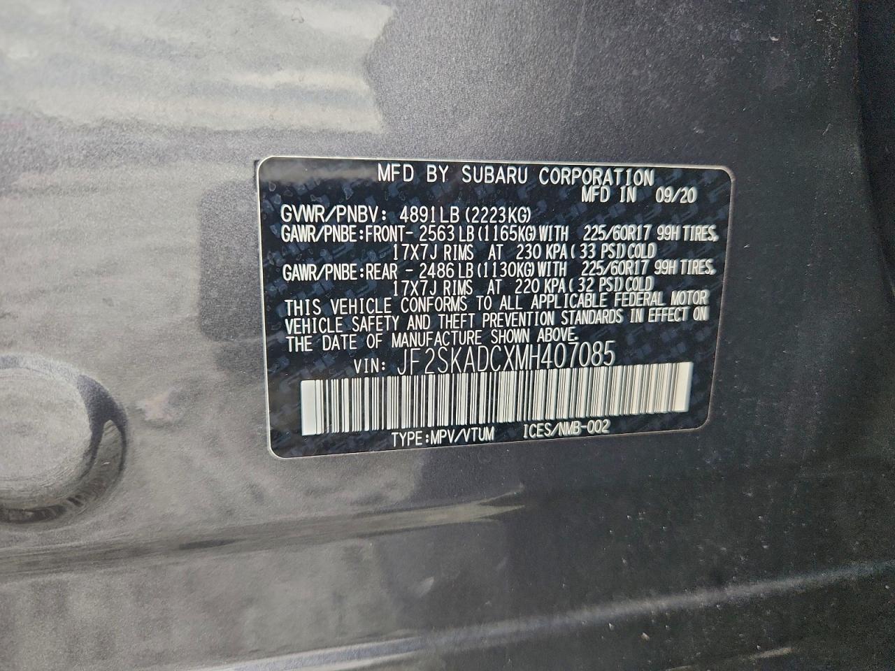 2021 SUBARU FORESTER