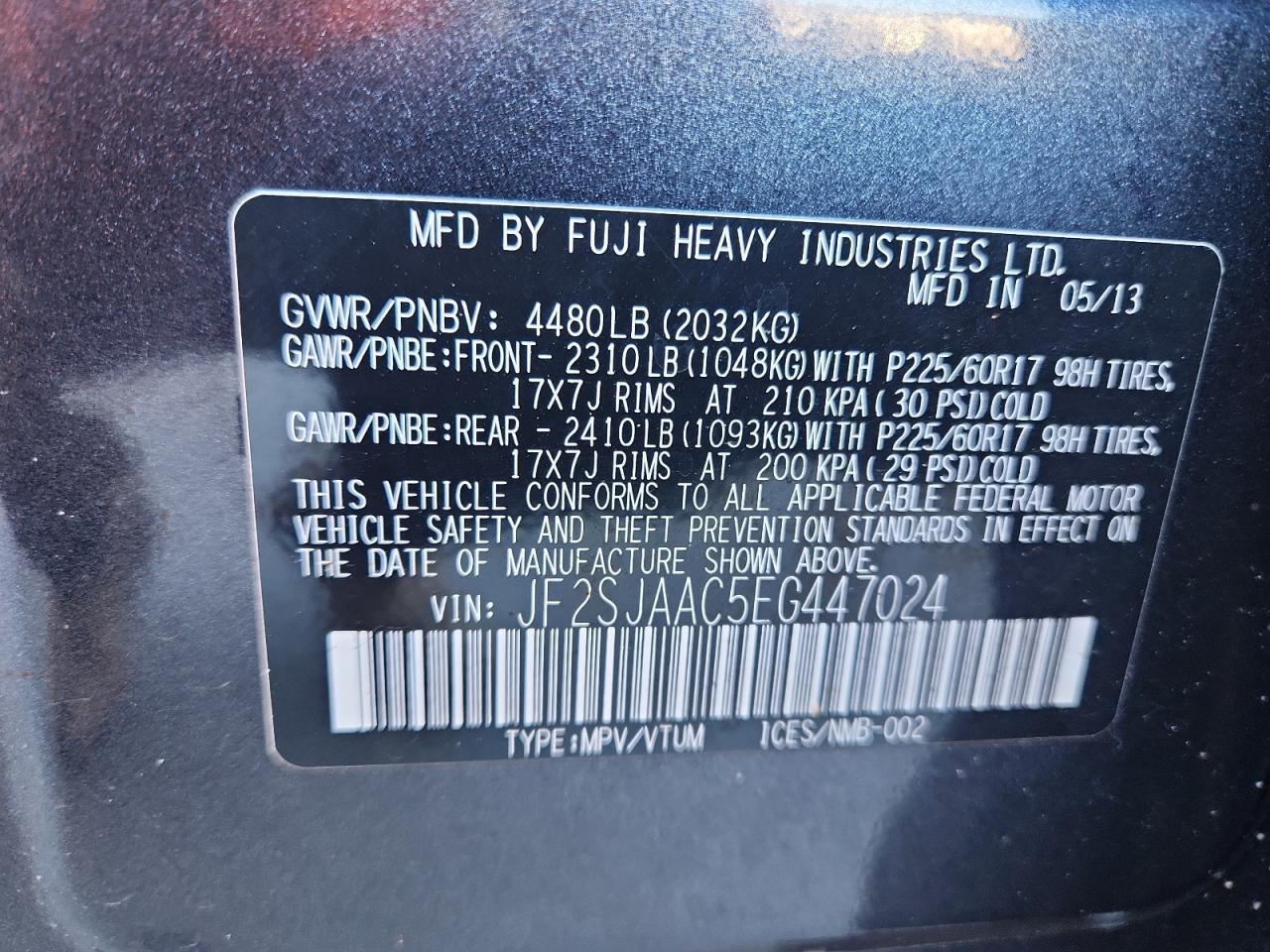 2014 SUBARU FORESTER