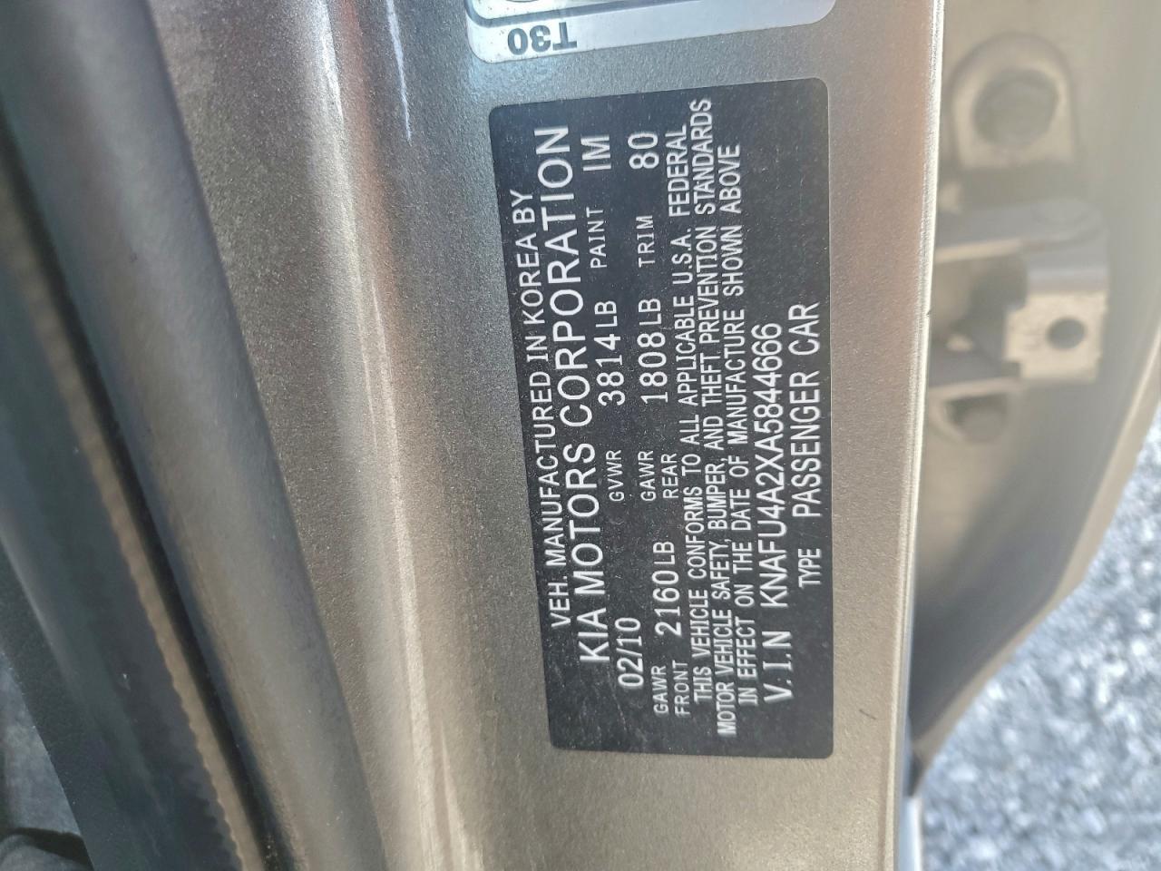 2010 KIA FORTE