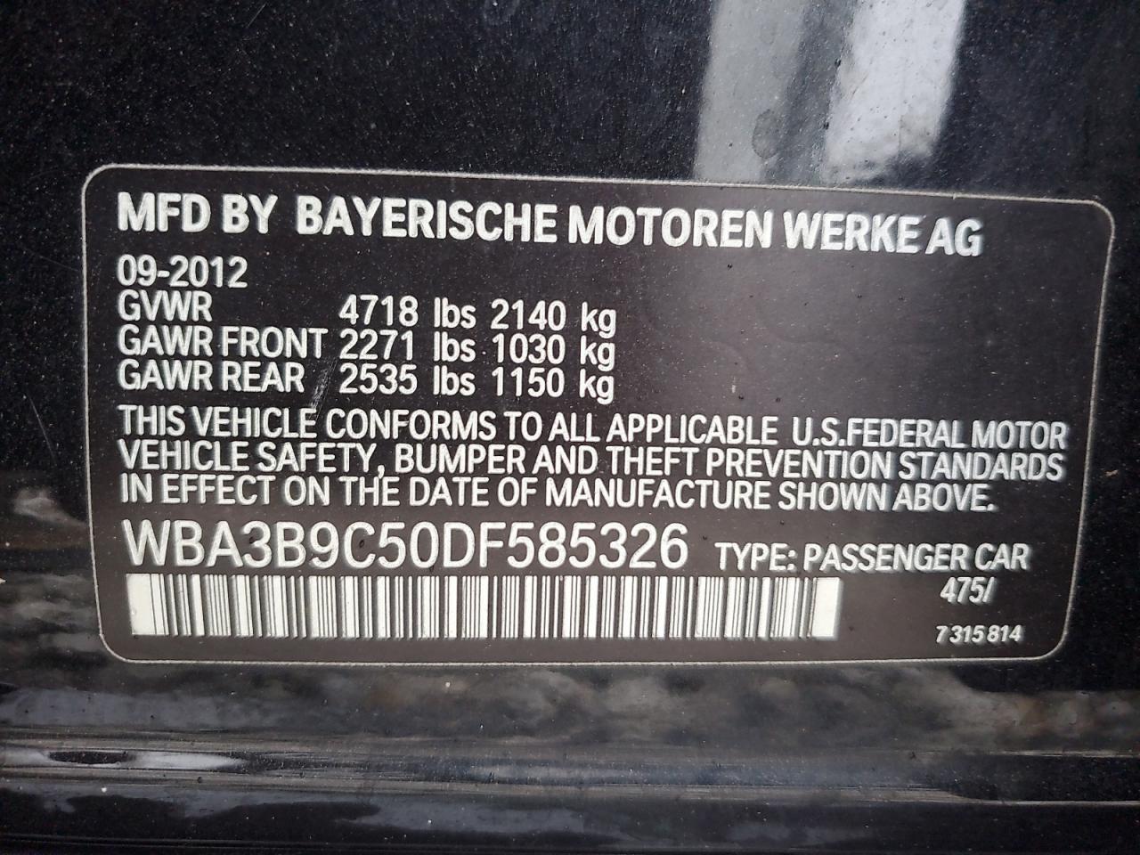 2013 BMW 3 SERIES