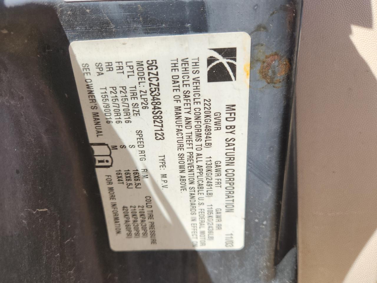 2004 SATURN Vue