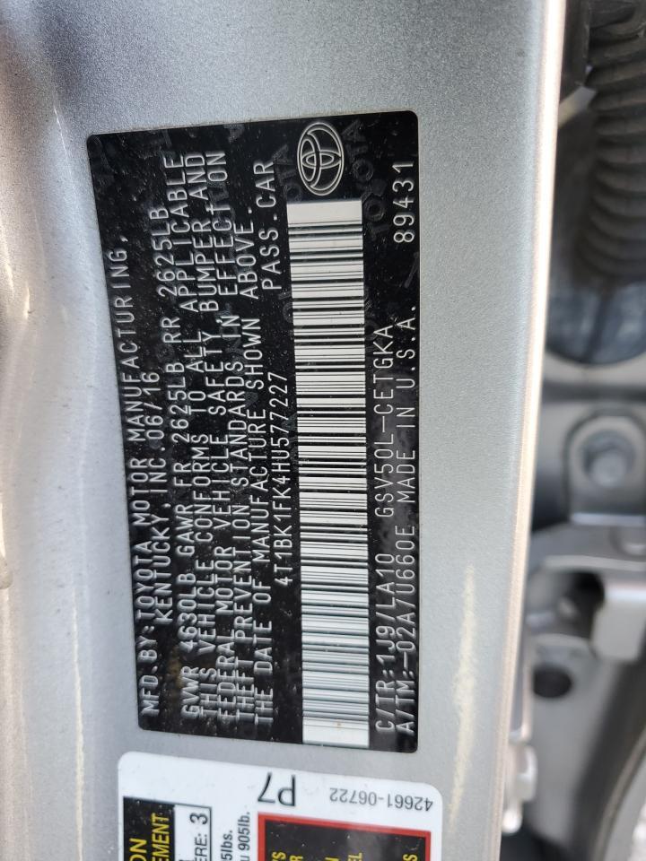 2017 TOYOTA CAMRY